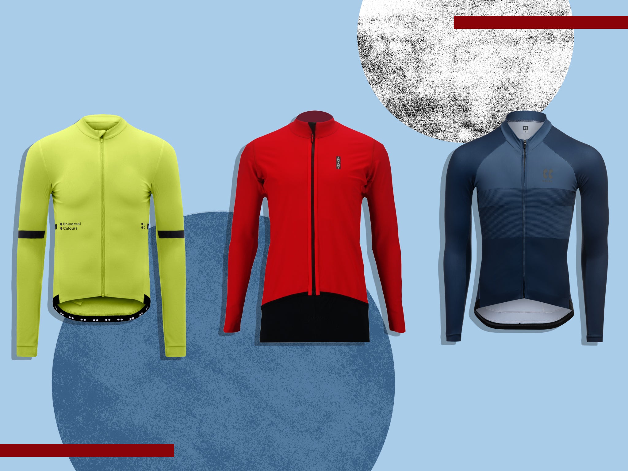 Long Sleeve Mens Cycling Jersey Bib Pants Kits Red Long Sleeve Shirt Tights Set